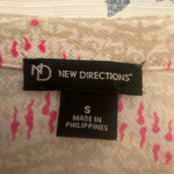 New Directions Chevron Pattern Pink and Cream Shift Dress Feminine Girly - Picture 4 of 7